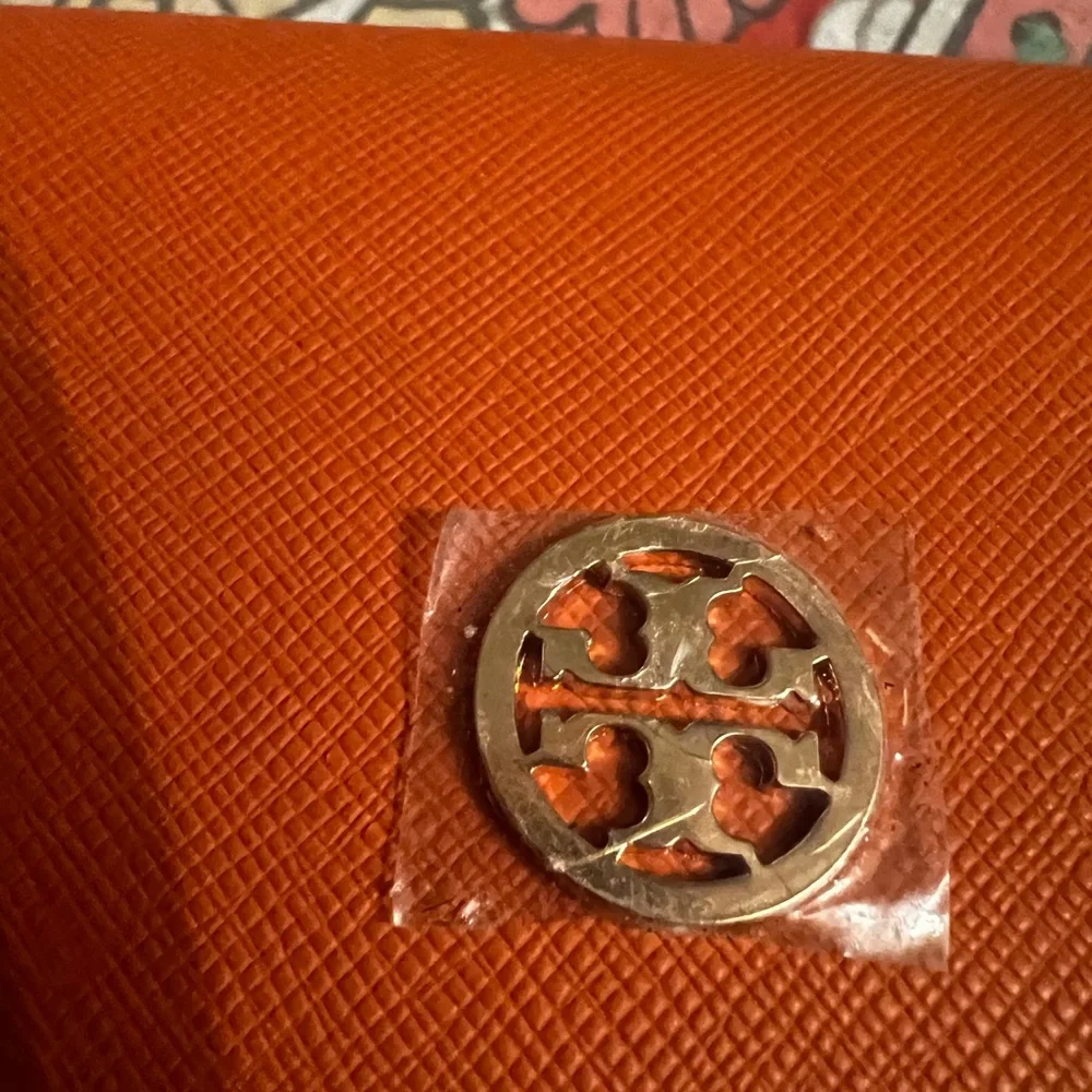 Tory Burch Orange Eye glass Case Large